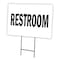 Signmission 24 in Height, 0.25 in Width, Coroplast, 24" x 18", C-1824 Restroom C-1824 Restroom - alternate 1